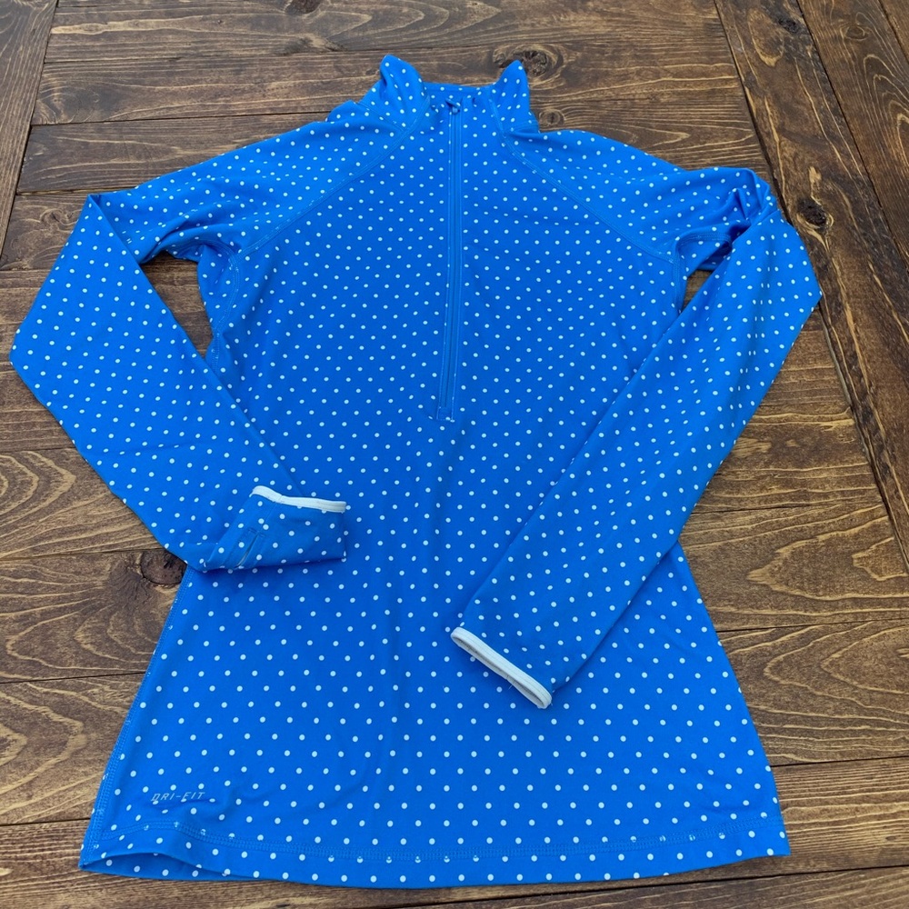 Nike Pro dri-fit long sleeve polka dot shirt